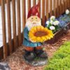 Design Toscano QM19474 6 Inch Sunflower Sammy Gnome Statue