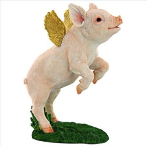 Design Toscano QM21005 11 1/2 Inch When Pigs Fly Flamboyant Farm Statue