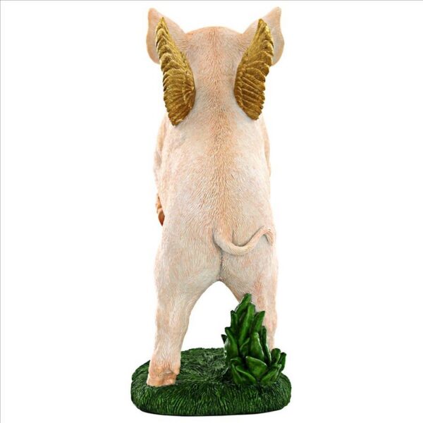 Design Toscano QM21005 11 1/2 Inch When Pigs Fly Flamboyant Farm Statue