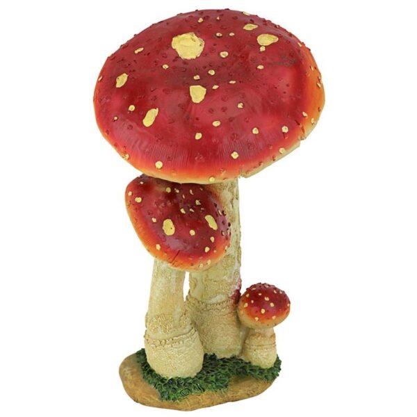 Design Toscano QM223021 7 1/2 Inch Mystic Forest Red Mushrooms Statue