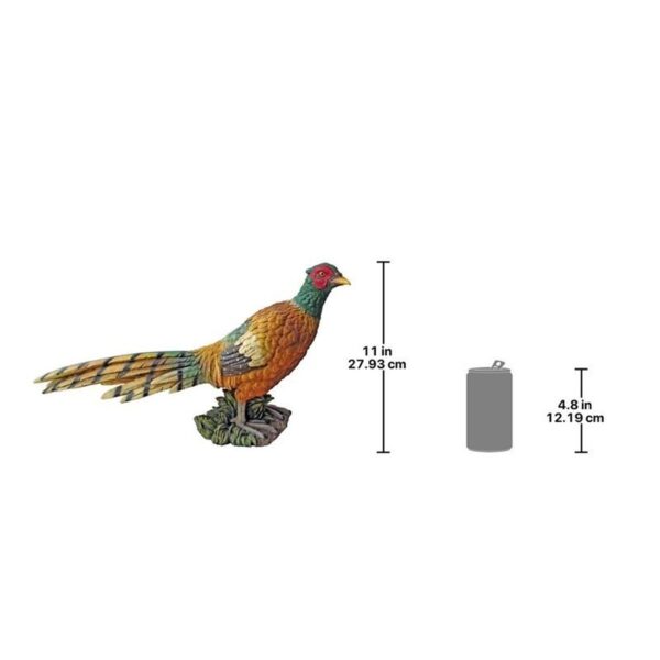 Design Toscano QM22658 19 Inch Standing Pheasant Game Bird Statue