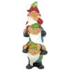 Design Toscano QM2360300 6 Inch Tower of Three Gnomes and Frog Statue