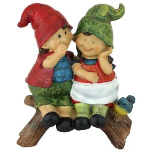 Design Toscano QM2360700 8 Inch Telling Secrets Gnome Statue