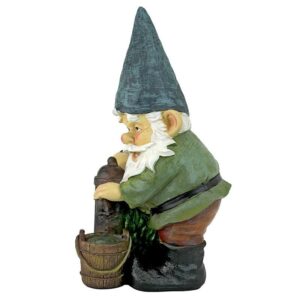 Design Toscano QM2433500 6 1/2 Inch Water Pump Pete Garden Gnome Statue