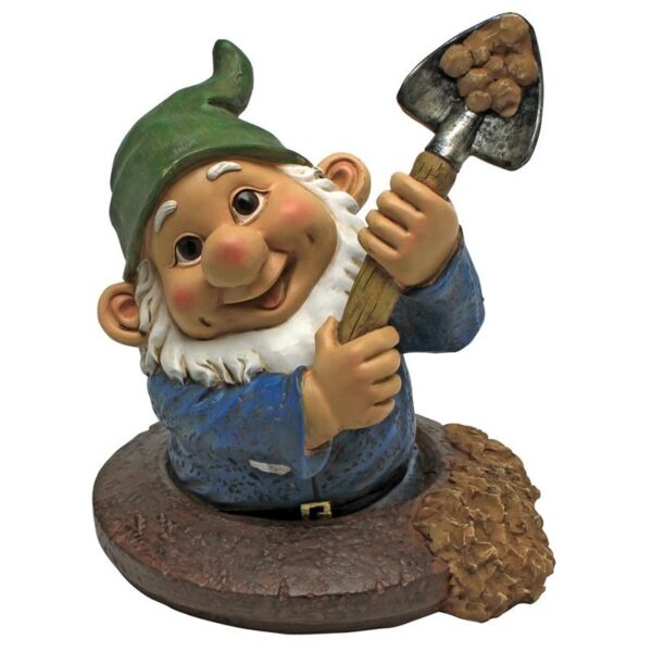 Design Toscano QM2469600 8 1/2 Inch Shoveling Sam the Garden Gnome Statue