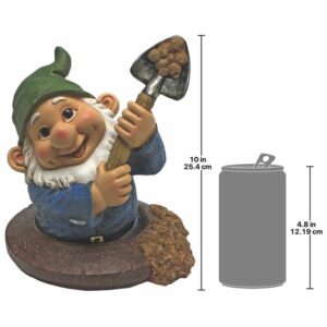 Design Toscano QM2469600 8 1/2 Inch Shoveling Sam the Garden Gnome Statue