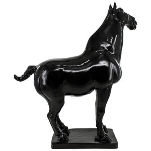 Design Toscano QM2658410 17 1/2 Inch Black Tang Horse Statue