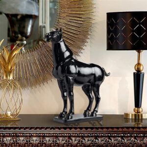 Design Toscano QM2658410 17 1/2 Inch Black Tang Horse Statue