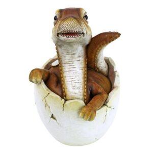 Design Toscano QM2727900 4 Inch Baby Raptor Dino Egg Statue