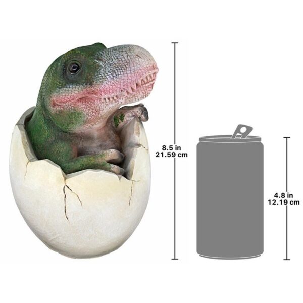 Design Toscano QM2728000 6 Inch Baby Tyramnnosaurus Rex Dino Egg Statue