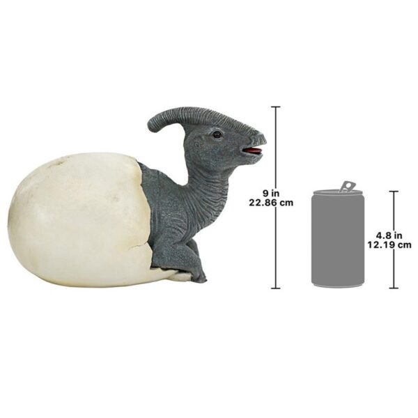 Design Toscano QM2822700 13 Inch Parasaurolophus Dinosaur Egg Statue