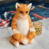 Design Toscano QM2936400 6 Inch Zen Kitty Meditating Cat Statue