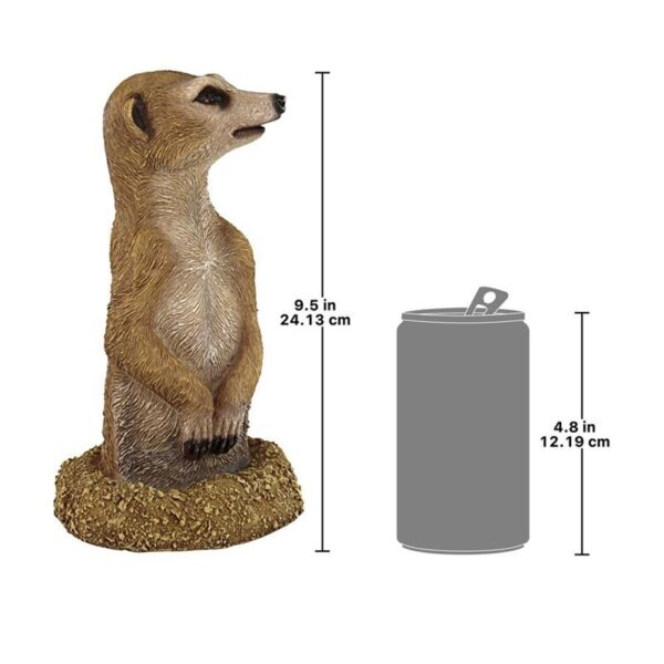 Design Toscano QM3143400 5 Inch Meerkat Coming Out of Ground Statue