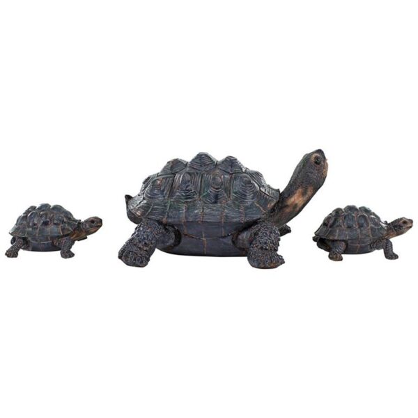 Design Toscano QM6440420 8 Inch Turtle Tribe Garden Statues