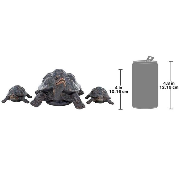 Design Toscano QM6440420 8 Inch Turtle Tribe Garden Statues