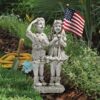 Design Toscano QM7512030 8 Inch Patriotic Flag Children Statue