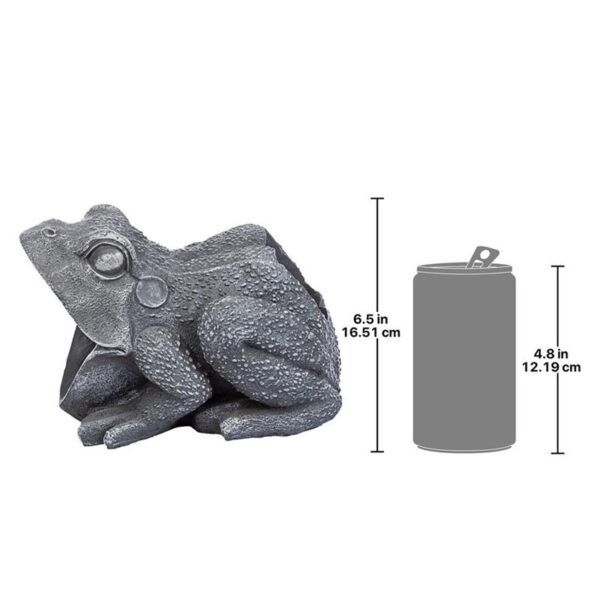 Design Toscano QM7512081 6 1/2 Inch Frog Gutter Guardian Downspout Statue