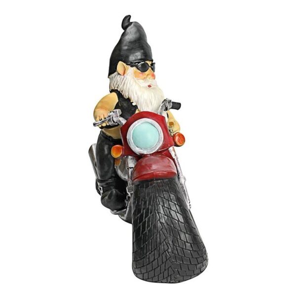 Design Toscano QM7512103 13 1/2 Inch Axle Grease the Biker Gnome Statue