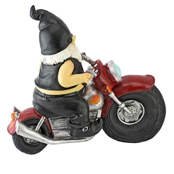 Design Toscano QM7512103 13 1/2 Inch Axle Grease the Biker Gnome Statue