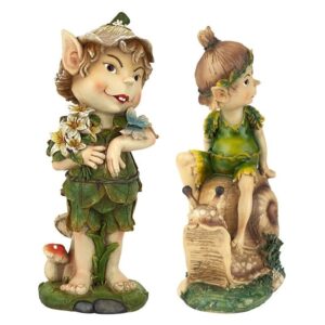 Design Toscano QM941400 Set Perry and Pixie Gnome Statues