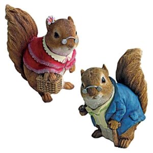 Design Toscano QM94685 6 Inch Set of Granma and Granpa Squirrel Statues