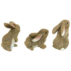 Design Toscano QM992008 3 Inch Baby Bunny Den Statue, Set of 6