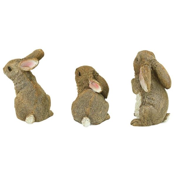 Design Toscano QM992008 3 Inch Baby Bunny Den Statue, Set of 6