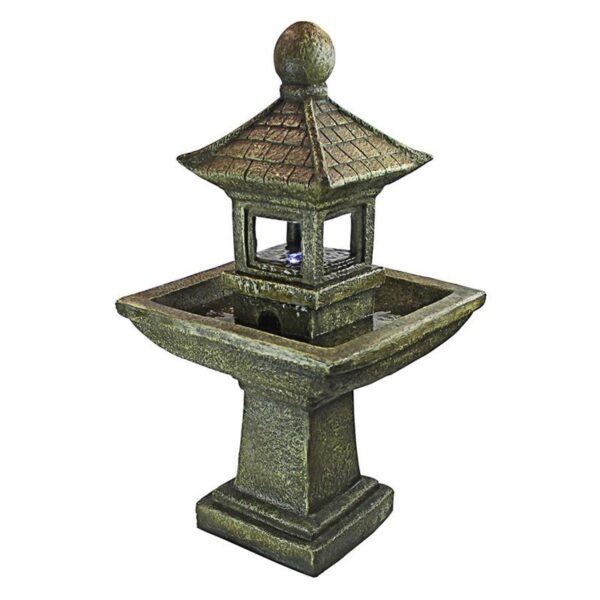 Design Toscano QN1509 17 1/2 Inch Sacred Space Pagoda Fountain