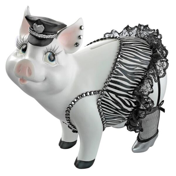 Design Toscano QS2152 7 Inch Porker on Patrol Pig Statue