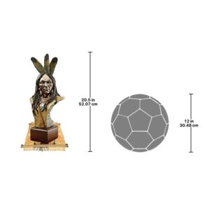 Design Toscano QS222919 9 1/2 Inch Noble Chief Bust