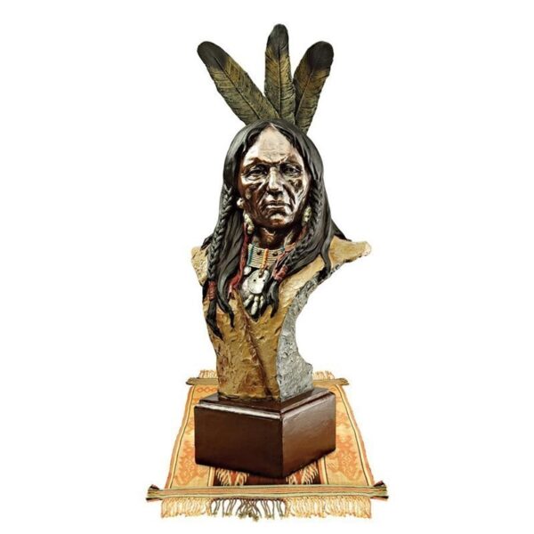 Design Toscano QS222919 9 1/2 Inch Noble Chief Bust