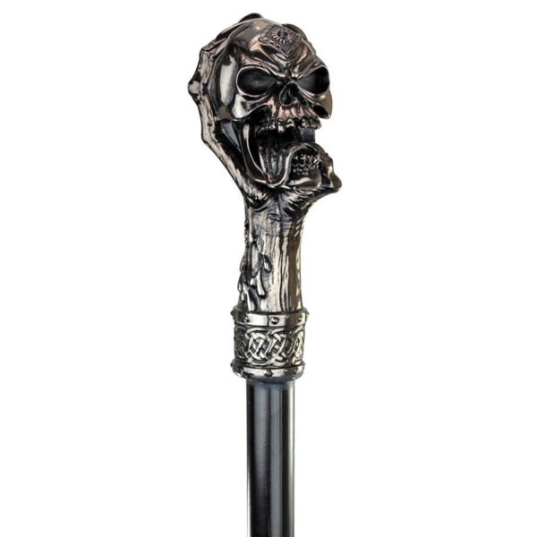 Design Toscano QS23018 Dragonsthorne 2 Inch Deaths Grip Skull and Claw Walking Stick