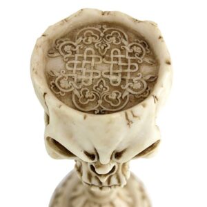 Design Toscano QS23844 3 1/2 Inch Skullduggery Skull and Bones Candlestick