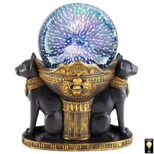 Design Toscano QS243001 6 1/2 Inch Egyptian Cat Goddess Bastet Globe Light