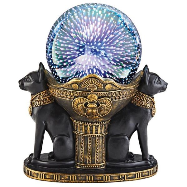 Design Toscano QS243001 6 1/2 Inch Egyptian Cat Goddess Bastet Globe Light