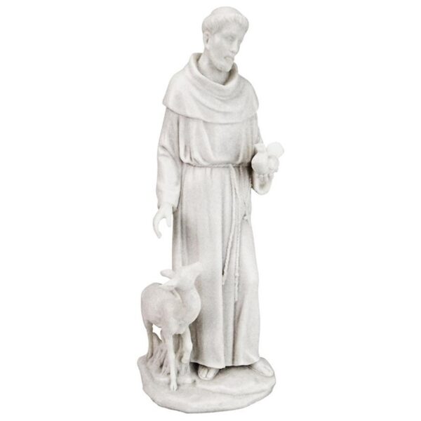 Design Toscano QS276335 4 Inch Bonded Marble St Francis of Assisi