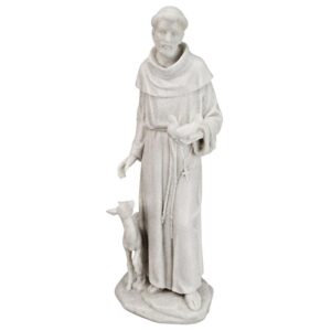 Design Toscano QS276335 4 Inch Bonded Marble St Francis of Assisi