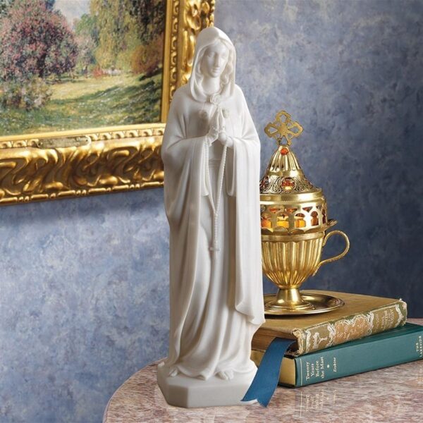 Design Toscano QS284214 4 1/2 Inch Blessed Virgin Mary Bonded Marble, Large