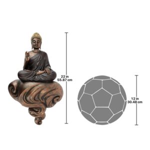 Design Toscano QS28828 12 1/2 Inch Enlightened Buddha on a Cloud Plaque