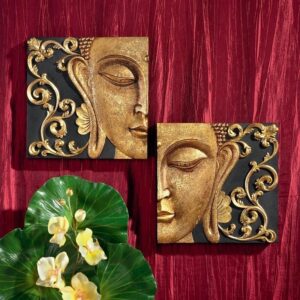 Design Toscano QS29068 10 1/2 Inch Mirrored Nirvana Dual Buddha Plaques