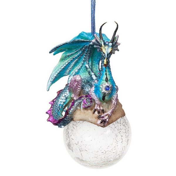 Design Toscano QS292913 3 1/2 Inch Frost The Gothic Dragon Holiday Ornament