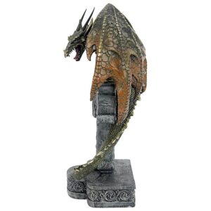 Design Toscano QS293441 7 Inch Druid Dragon of Mythic Prophecy Statue