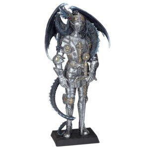 Design Toscano QS29357 7 Inch Knight with Dragon