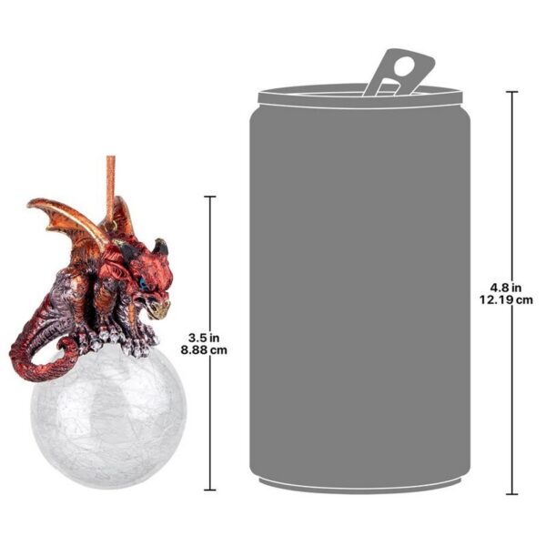 Design Toscano QS293582 2 Inch The Pensive Percher Dragon 2018 Collectible Holiday Ornament