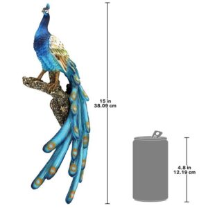 Design Toscano QS293866 6 Inch Peacock Wall Sculpture