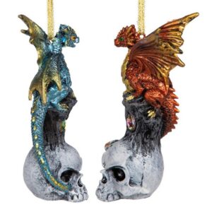 Design Toscano QS294025 2 Inch Dragons of Skull Hollow Holiday Ornaments