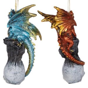 Design Toscano QS294025 2 Inch Dragons of Skull Hollow Holiday Ornaments