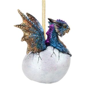 Design Toscano QS294042 2 1/2 Inch Hard Boiled Dragon Hatchling Holiday Ornament