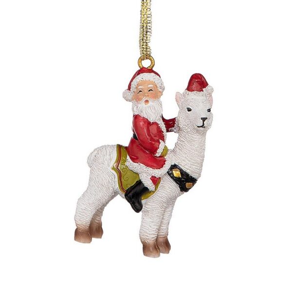 Design Toscano QS29845 2 Inch Santa's New Xmas Ride Llama Holiday Ornament