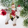 Design Toscano QS29845 2 Inch Santa's New Xmas Ride Llama Holiday Ornament